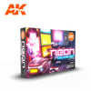 AK-Interactive 3rd Gen Acrylics - Neon Color Set (6)