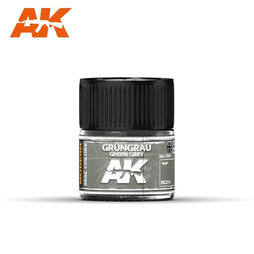 AK-Interactive: Real Colors Air - Grüngrau-Green Grey RAL 7009 (MODERN) 10ml