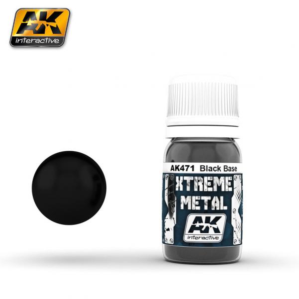 AK-Interactive: Xtreme Metal Black Base 30ml
